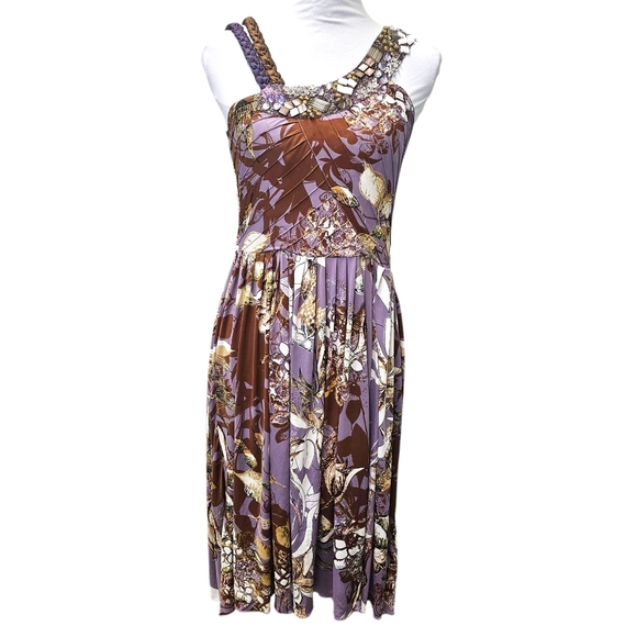 Anthropologie Ranna Gill Embellished Knee-Length Dress Size: M - Picture 1 of 11